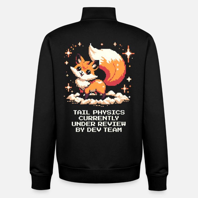 Schwanzphysik wird geprüft | Fuchs, Dev-Team - Unisex Organic Zip Sweatshirt von Stanley/Stella - Schwarz