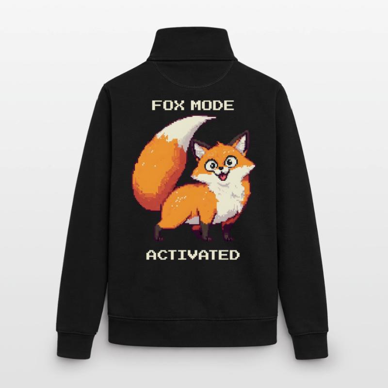 Fox Mode Enabled | derpy fox humor Unisex Organic Zip Sweatshirt by Stanley/Stella