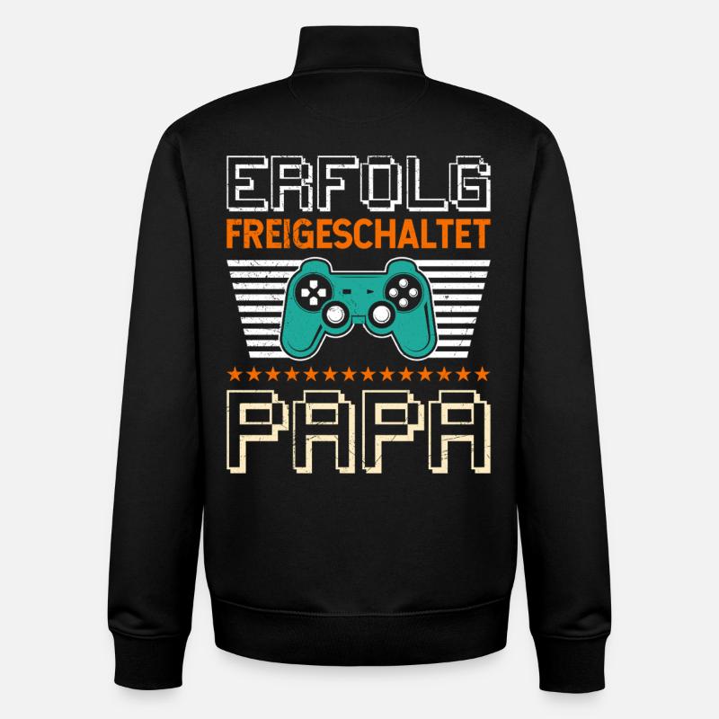 Gambler Dad SUCCÈS DÉBLOQUÉ Drôle - Sweat zippé unisexe en coton bio Stanley/Stella - noir