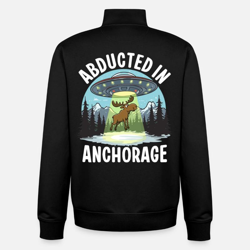 Kidnapped in Anchorage - Unisex Organic Zip Sweatshirt by Stanley/Stella - black