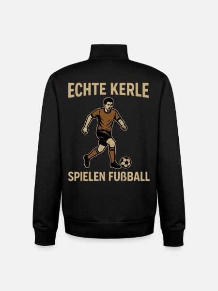 Real Guys Playing Soccer - Unisex Organic Zip Sweatshirt by Stanley/Stella - black