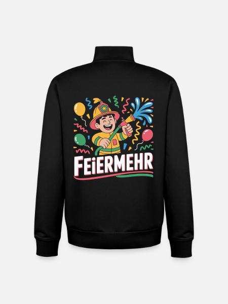 Célébration plus fête pompiers - Sweat zippé unisexe en coton bio Stanley/Stella - noir