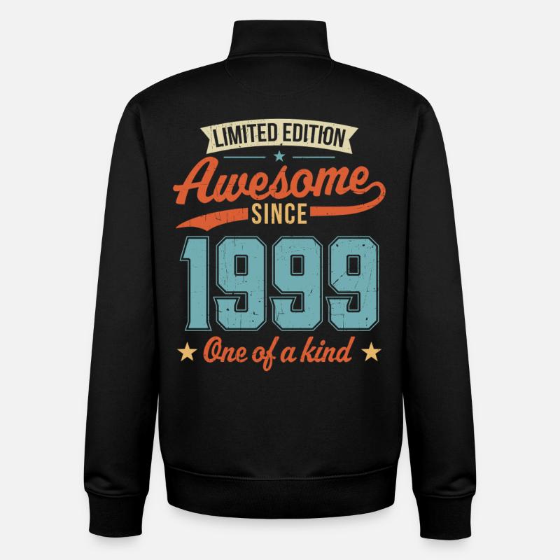 Awesome Since 1999 - Unisex Organic Zip Sweatshirt by Stanley/Stella - black