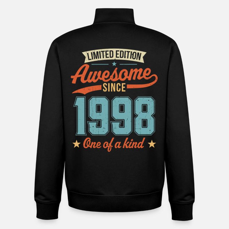 Awesome Since 1998 - Unisex Organic Zip Sweatshirt by Stanley/Stella - black