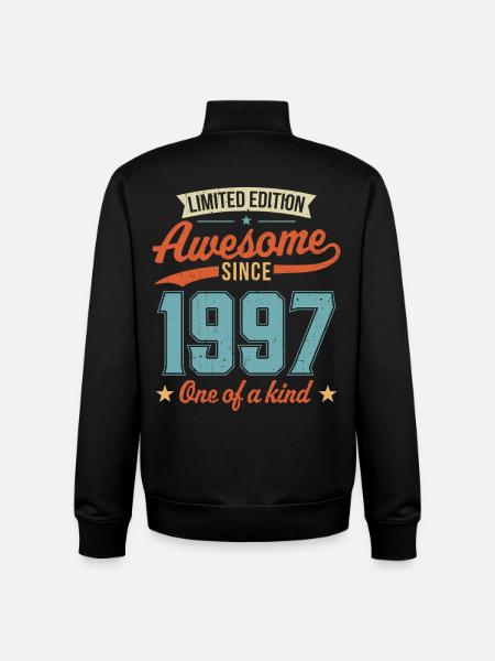 Awesome Since 1997 - Unisex Organic Zip Sweatshirt by Stanley/Stella - black