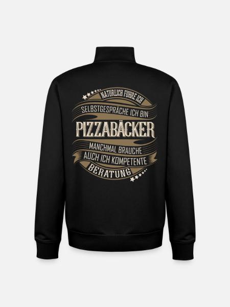 Pizza Baker - Unisex Organic Zip Sweatshirt by Stanley/Stella - black