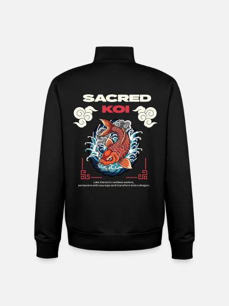 Sacred Koi - Unisex Organic Zip Sweatshirt by Stanley/Stella - black
