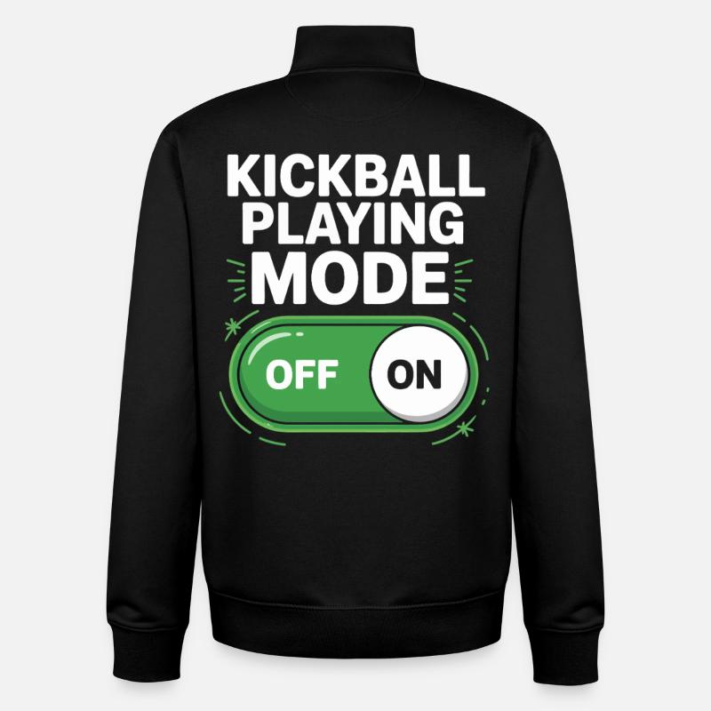 Kickball Game Mode On Off - Unisex Organic Zip Sweatshirt by Stanley/Stella - black