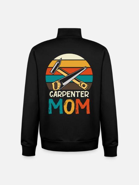 Carpenter Mother Retro Tool - Unisex Organic Zip Sweatshirt by Stanley/Stella - black