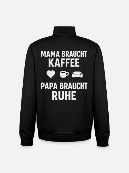 Mom needs coffee, dad needs rest - Unisex Organic Zip Sweatshirt by Stanley/Stella - black