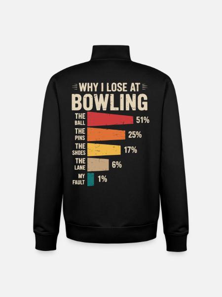 Bowling - Unisex Organic Zip Sweatshirt by Stanley/Stella - black