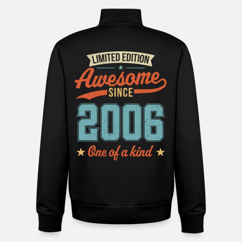genial seit 2006 - Unisex Organic Zip Sweatshirt von Stanley/Stella - Schwarz