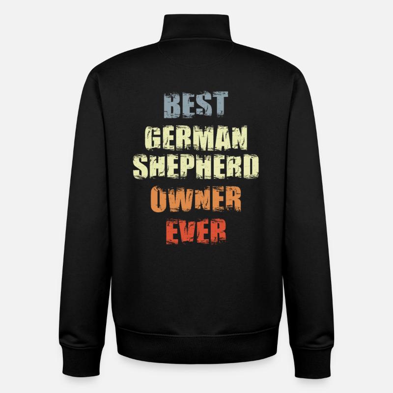 Best German Shepherd owner ever - Unisex Organic Zip Sweatshirt by Stanley/Stella - black