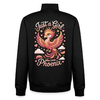 Chemise Fantasy Phoenix pour fille et femme - Sweat zippé unisexe en coton bio Stanley/Stella - noir - Dos - AI Model Male 185 light (185cm)