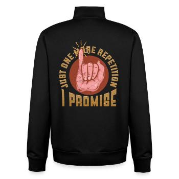 Deaf Deaf Hearing Impairment - Unisex Organic Zip Sweatshirt by Stanley/Stella - black - Back - AI Model Male 185 light (185cm)