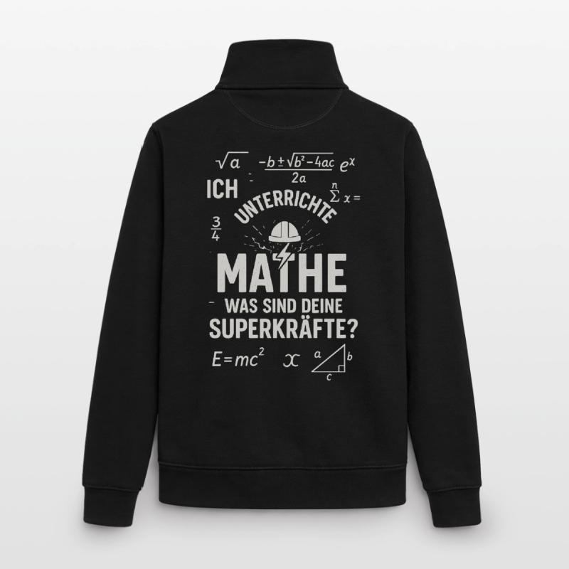 Math Superpowers – I Distinguish Math Teachers Unisex Organic Zip Sweatshirt by Stanley/Stella