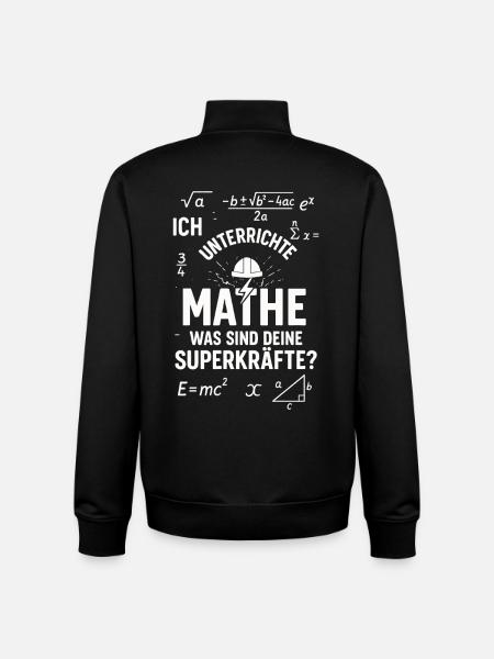 Math Superpowers – I Teach Teachers - Unisex Organic Zip Sweatshirt by Stanley/Stella - black