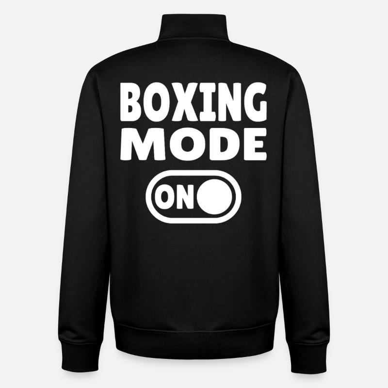 Mode Boxe ON - Artistes martiaux et boxeurs - Sweat zippé unisexe en coton bio Stanley/Stella - noir