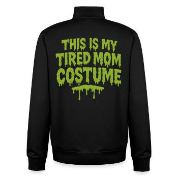 Das ist meine müde Mama Kostüm Halloween Party - Unisex Organic Zip Sweatshirt von Stanley/Stella - Schwarz - Hinten - AI Model Male 185 light (185cm)