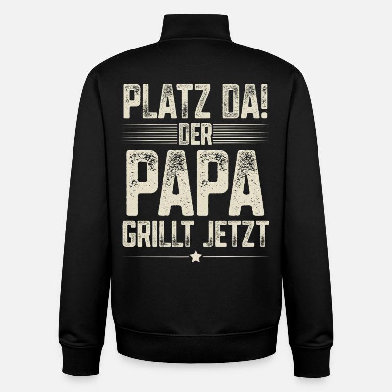 Grilling Dad - Unisex Organic Zip Sweatshirt by Stanley/Stella - black