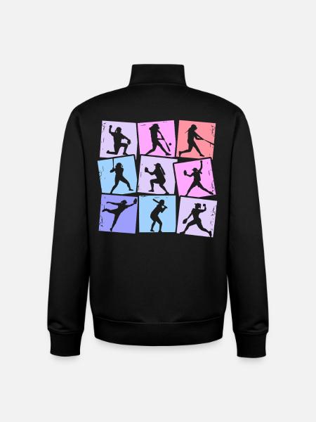 Baseballspielerin Baseball Damen Kinder Mädchen - Unisex Organic Zip Sweatshirt von Stanley/Stella - Schwarz