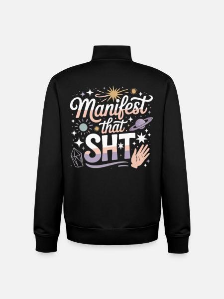 Cosmic Manifesto Pastel - Unisex Organic Zip Sweatshirt by Stanley/Stella - black