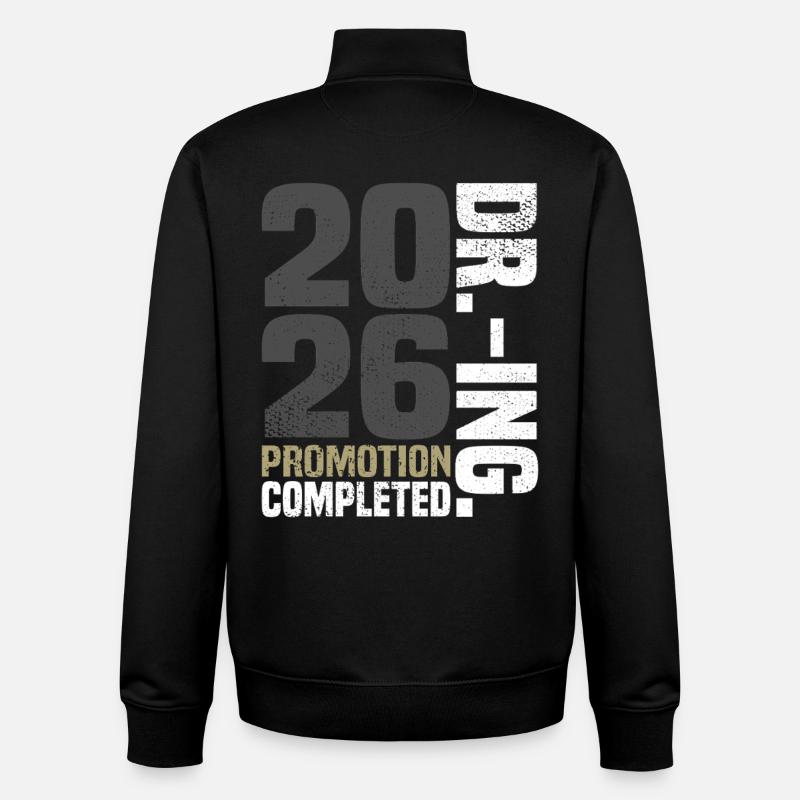 Dr. Ing. Promotion Completed - Unisex Organic Zip Sweatshirt by Stanley/Stella - black