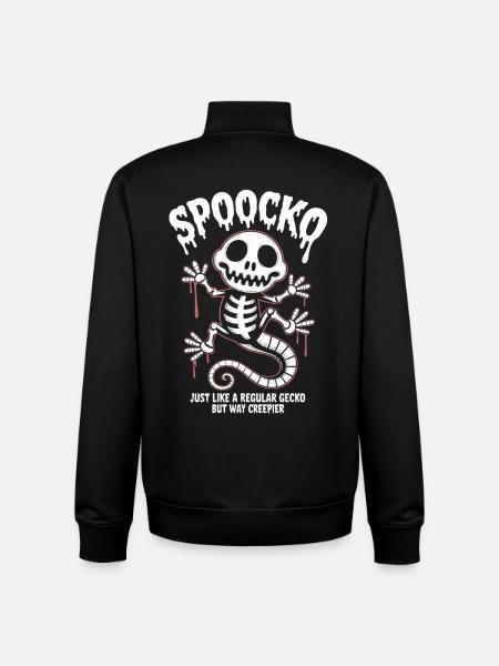 Spooky Skeleton Halloween - Unisex Organic Zip Sweatshirt by Stanley/Stella - black