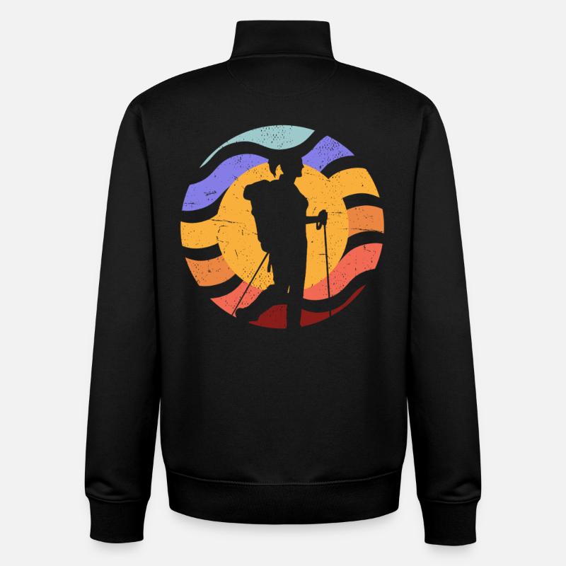 Sun Path Camera Silhouette - Unisex Organic Zip Sweatshirt by Stanley/Stella - black