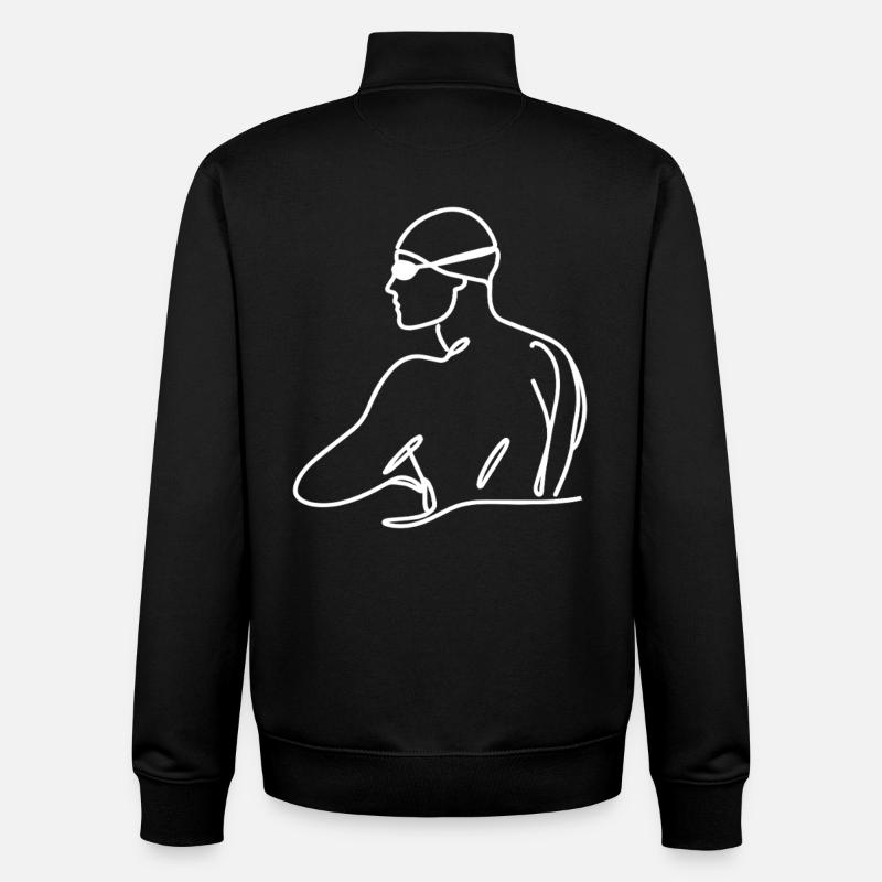 Float Sketch - Unisex Organic Zip Sweatshirt by Stanley/Stella - black