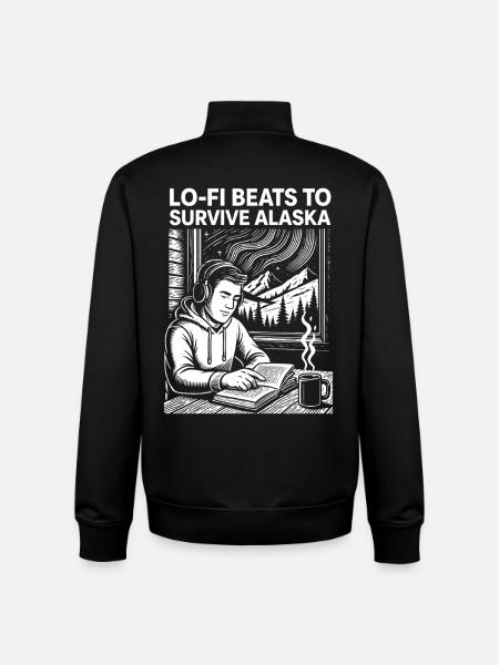Lo-Fi Beats Alaska Studio - Unisex Organic Zip Sweatshirt by Stanley/Stella - black