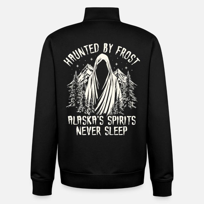 Frost ghosts over Alaska's peaks - Unisex Organic Zip Sweatshirt by Stanley/Stella - black