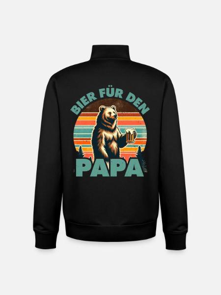 Father-to-be BEER FOR DAD Funny - Unisex Organic Zip Sweatshirt by Stanley/Stella - black