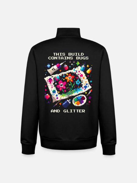 Contains Bugs & Glitter | Homeschool Crafts - Unisex Organic Zip Sweatshirt by Stanley/Stella - black