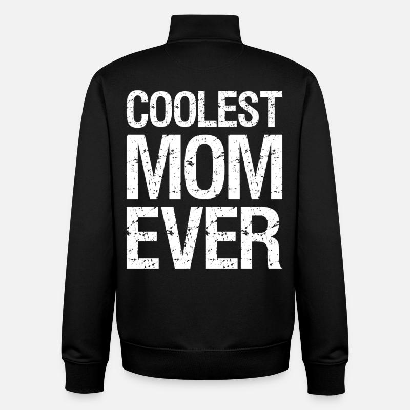 coolest mom ever - Unisex Organic Zip Sweatshirt von Stanley/Stella - Schwarz