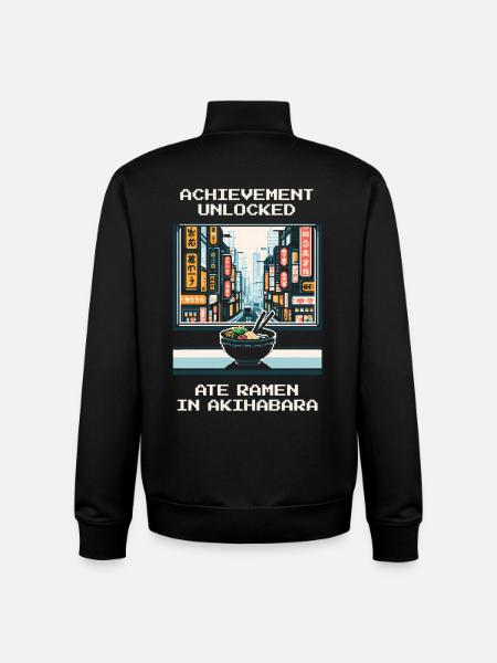 Réalisation : Ramen à Akihabara | Tokyo Ramen - Sweat zippé unisexe en coton bio Stanley/Stella - noir