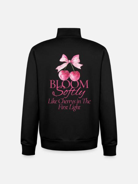Funny Cherries and Sour Cherries Gift - Unisex Organic Zip Sweatshirt by Stanley/Stella - black