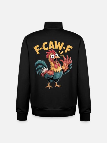 F-Caw-F Cartoonhahn - Unisex Organic Zip Sweatshirt von Stanley/Stella - Schwarz