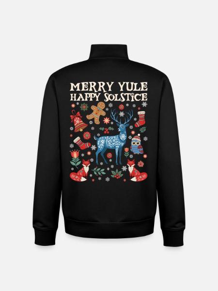 Joyeux Noël Joyeux Noël - Sweat zippé unisexe en coton bio Stanley/Stella - noir