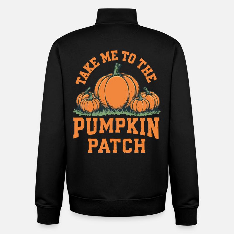 Take me to the pumpkin patch - Unisex Organic Zip Sweatshirt by Stanley/Stella - black