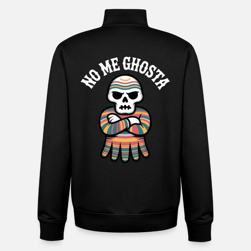 No Me Gusta Calavera Poncho - Unisex Organic Zip Sweatshirt von Stanley/Stella - Schwarz
