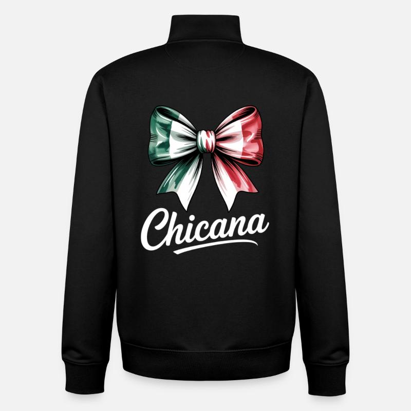 Arc Chicana Italie Drapeau Design - Sweat zippé unisexe en coton bio Stanley/Stella - noir