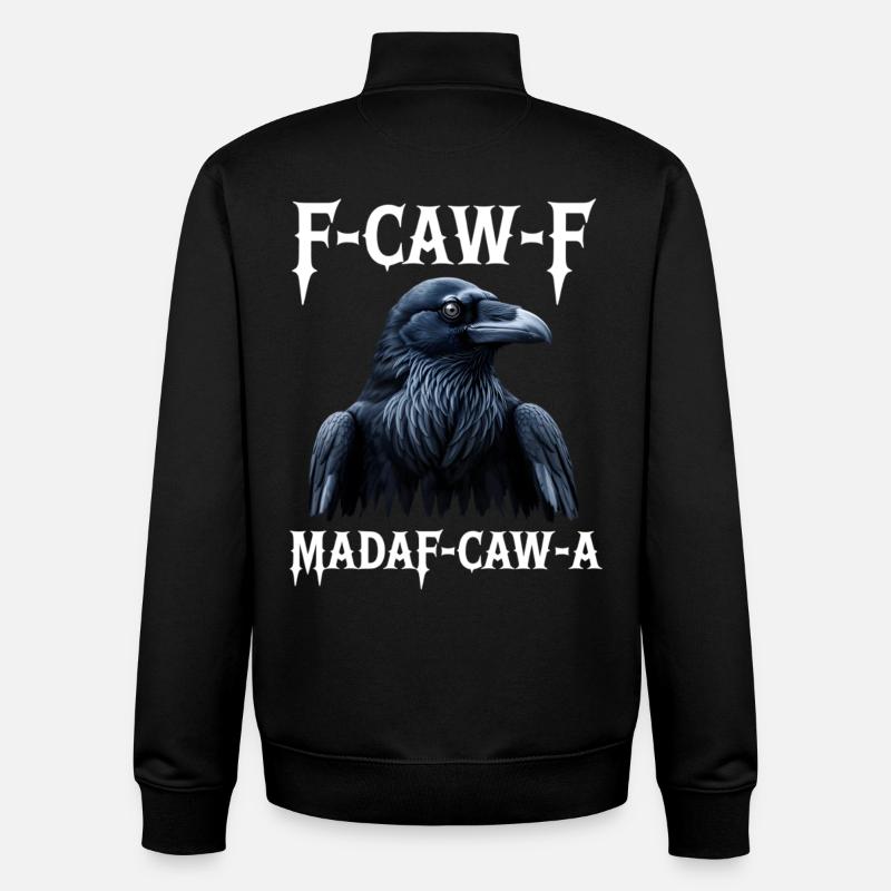 Ravens Gothic Graffiti Design - Unisex Organic Zip Sweatshirt by Stanley/Stella - black