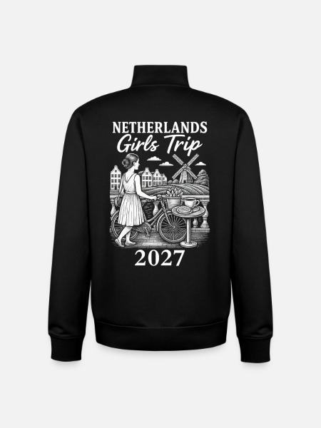 Netherlands Girls' Trip 2027 - Unisex Organic Zip Sweatshirt by Stanley/Stella - black