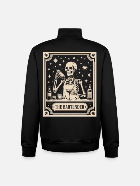Bartender Barman The Bartender Tarot Cocktail - Unisex Organic Zip Sweatshirt by Stanley/Stella - black