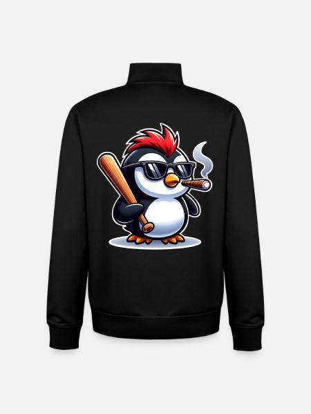 Pinguin - Unisex Organic Zip Sweatshirt von Stanley/Stella - Schwarz