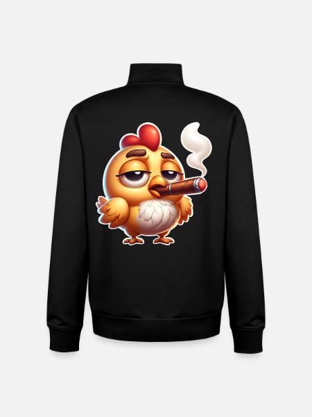 Chicken Cigar - Unisex Organic Zip Sweatshirt by Stanley/Stella - black