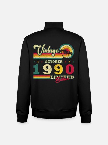 1990 October 1990 Jubilee October 1990 - Unisex Organic Zip Sweatshirt by Stanley/Stella - black
