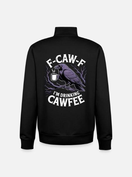 F-Caw-F Kaffeepun Rabenmotiv - Unisex Organic Zip Sweatshirt von Stanley/Stella - Schwarz