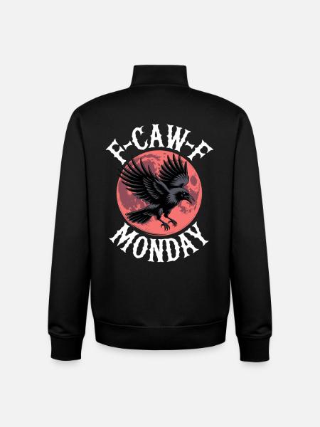 Raven Moonlit Night Monday - Unisex Organic Zip Sweatshirt by Stanley/Stella - black